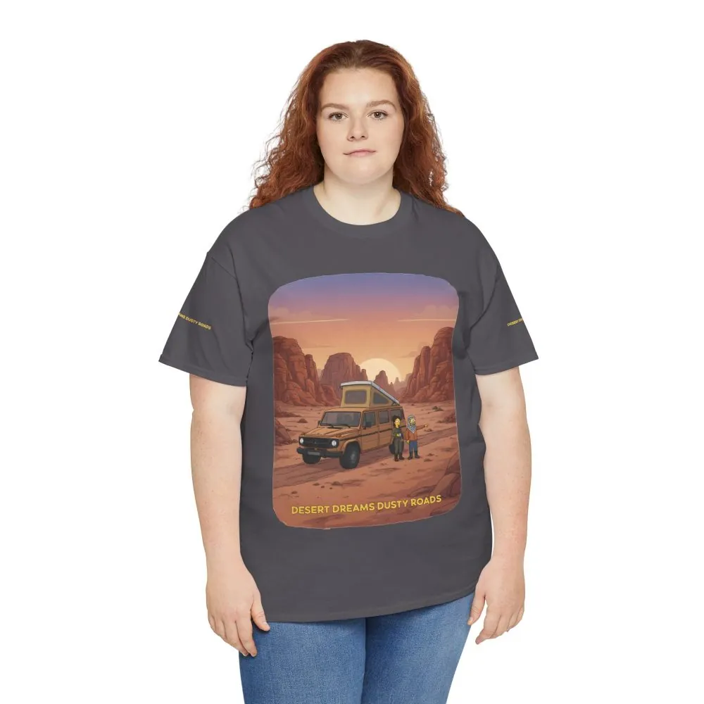 12857098770855070696_2048.jpeg Unisex Heavy Cotton Tee — "Desert Dreams Dusty Roads" Design Sitcom-Line