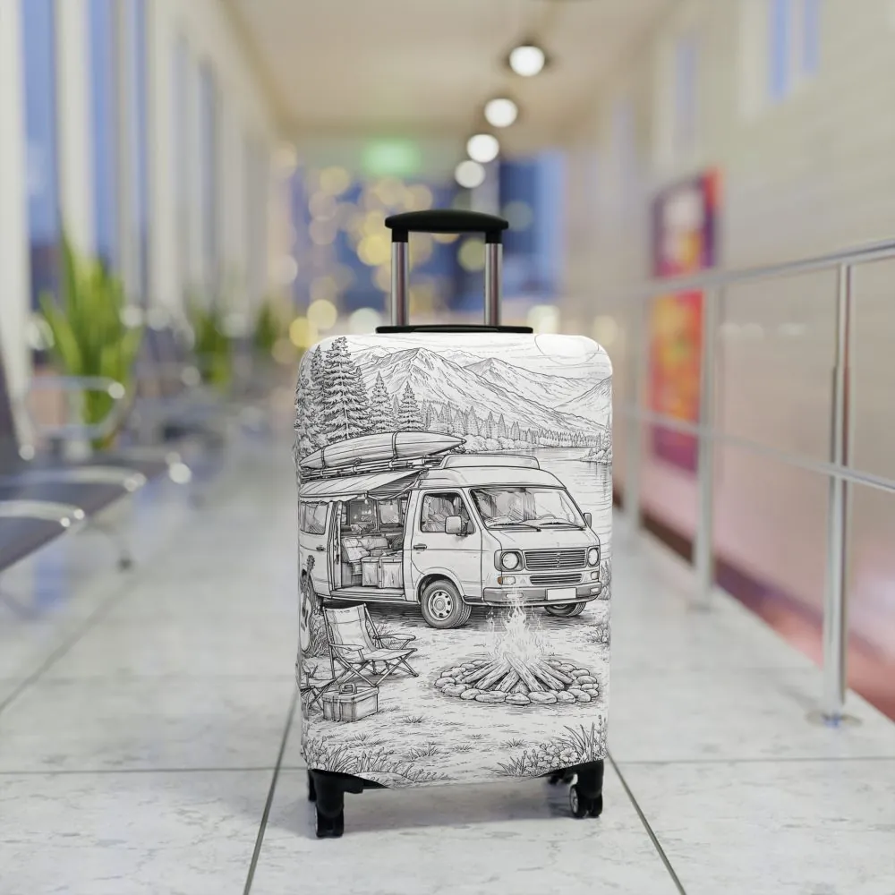 12863649326134092453_2048.jpeg Luggage Cover — Adventure Camper Sketch Travel Suitcase