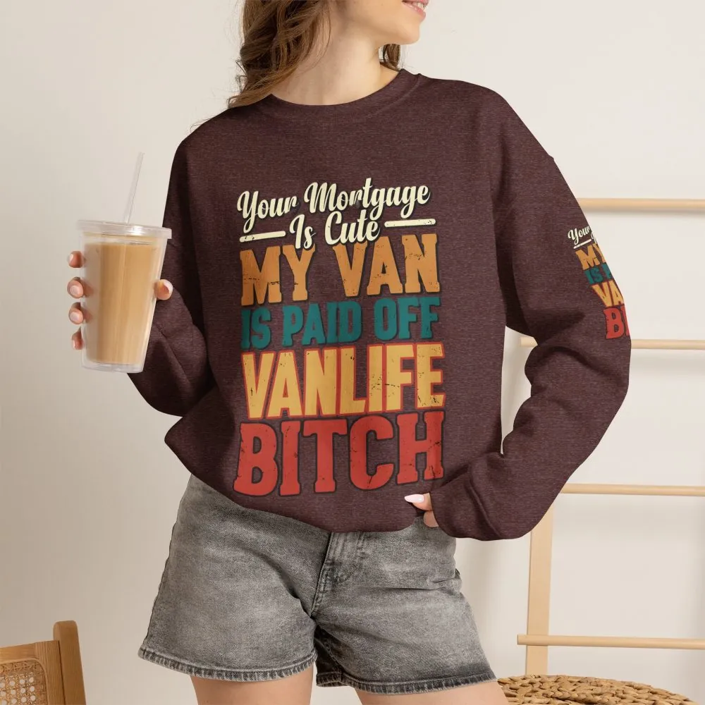12865723515626946913_2048.jpeg Unisex Heavy Blend™ Crewneck Sweatshirt — "Your Mortgage Is Cute" Design F**K-Line