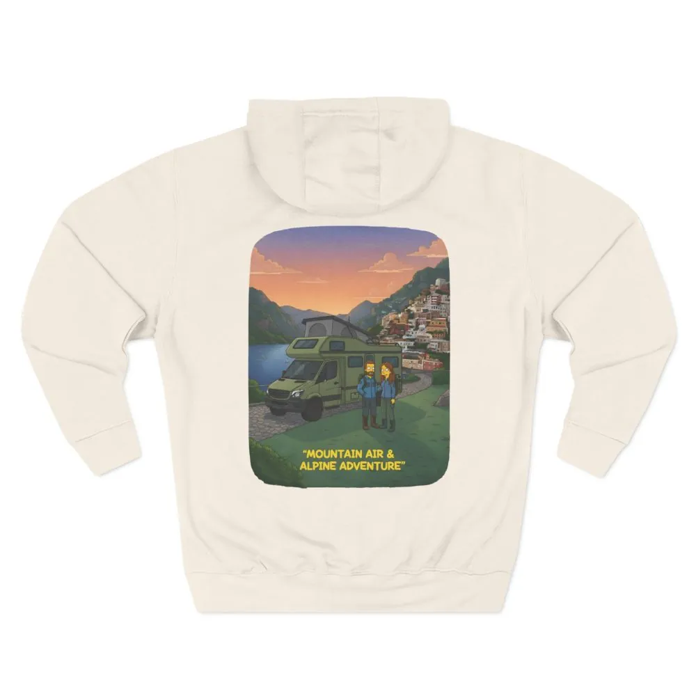 12884978717301071961_2048.jpeg Three-Panel Fleece Hoodie - "Mountain Air And Alpine Adventure"" Design Sitcom-Line