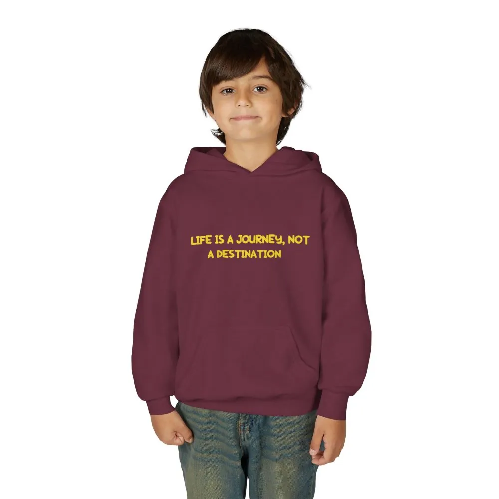 12889326910220116369_2048.jpeg Youth Hoodie(Gildan) – "Life Is A Journey-Not A Destination" (Design Sitcom-Line)
