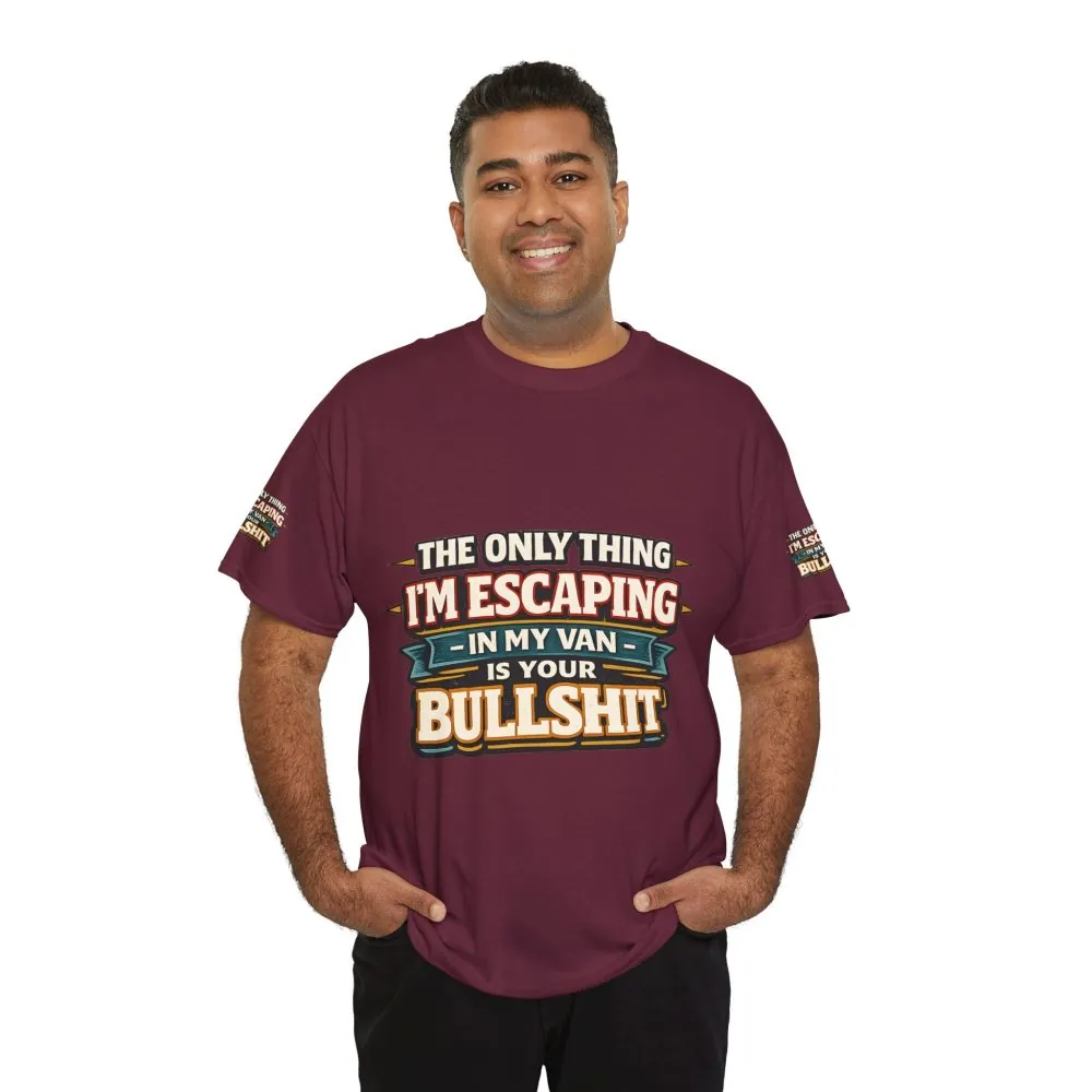 12890319306709610995_2048.jpeg Unisex Heavy Cotton Tee — "The Only Thing I´m Escaping" Design F**K-Line