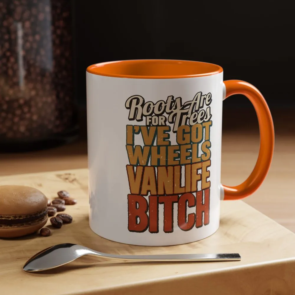 Accent Coffee Mug (11, 15oz) — "Roots Are For Trees" Design F**K-Line
