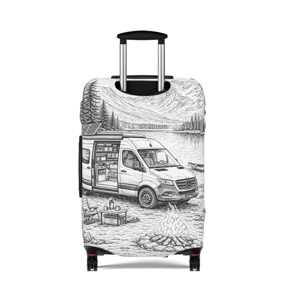 12898811076032177491_2048.jpeg Luggage Cover — Adventure Camper Sketch Travel Suitcase