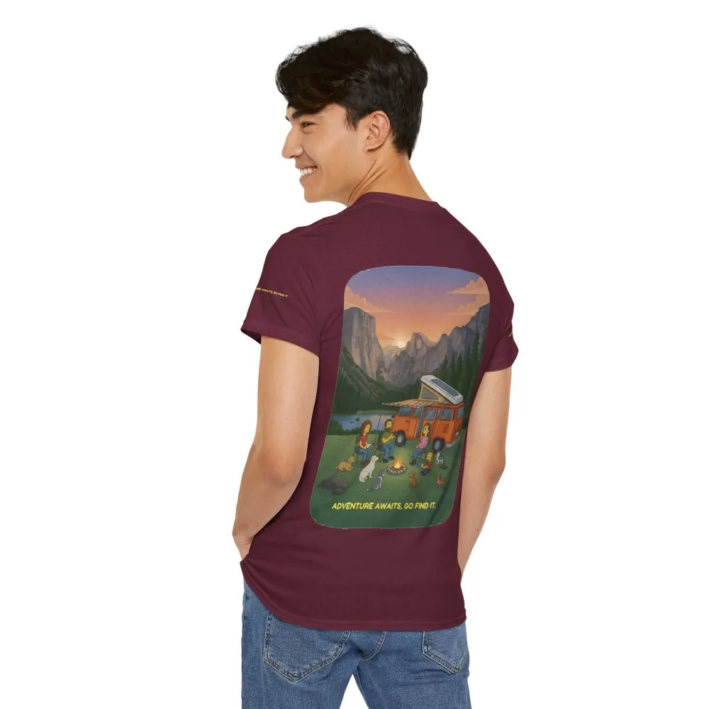 12905829382920944024_2048.jpeg Unisex Heavy Cotton Tee — "Adventure Awaits-Go Find It" Design Sitcom-Line