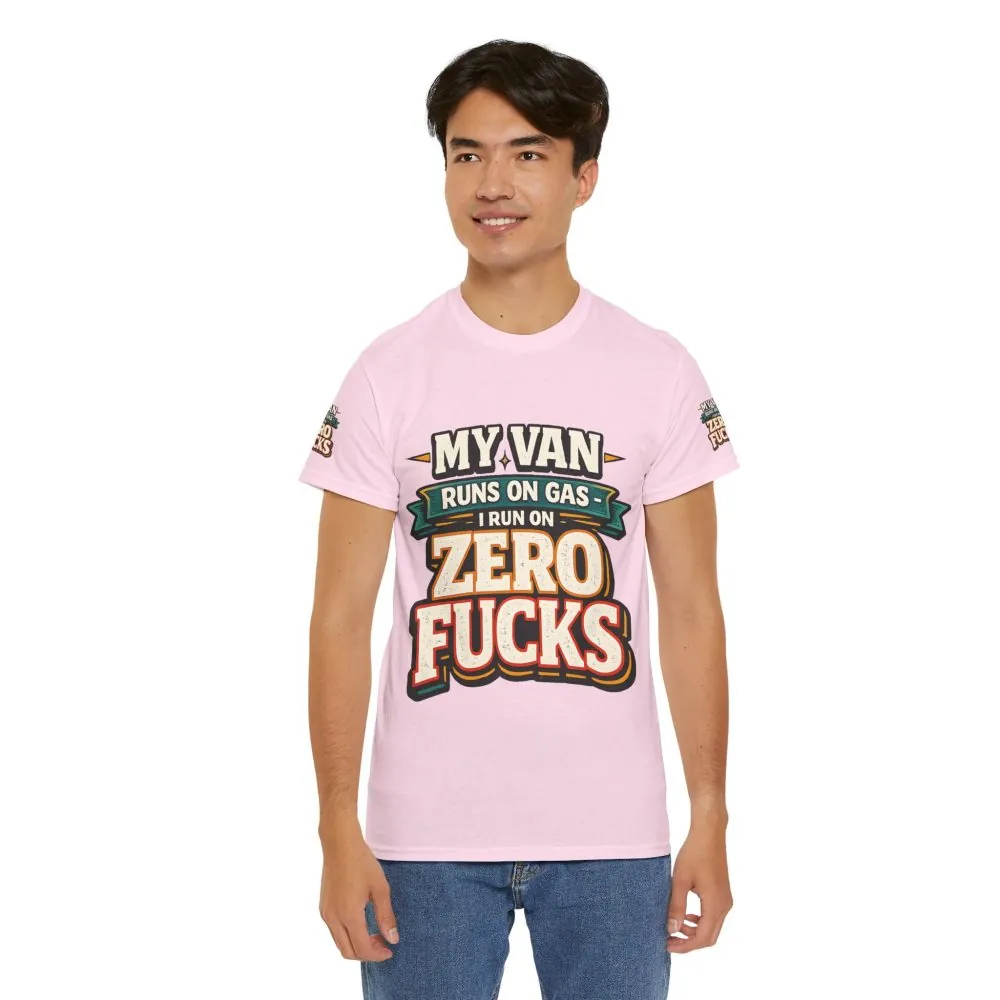 Unisex Heavy Cotton Tee — "My Van Runs On Gas" Design F**K-Line
