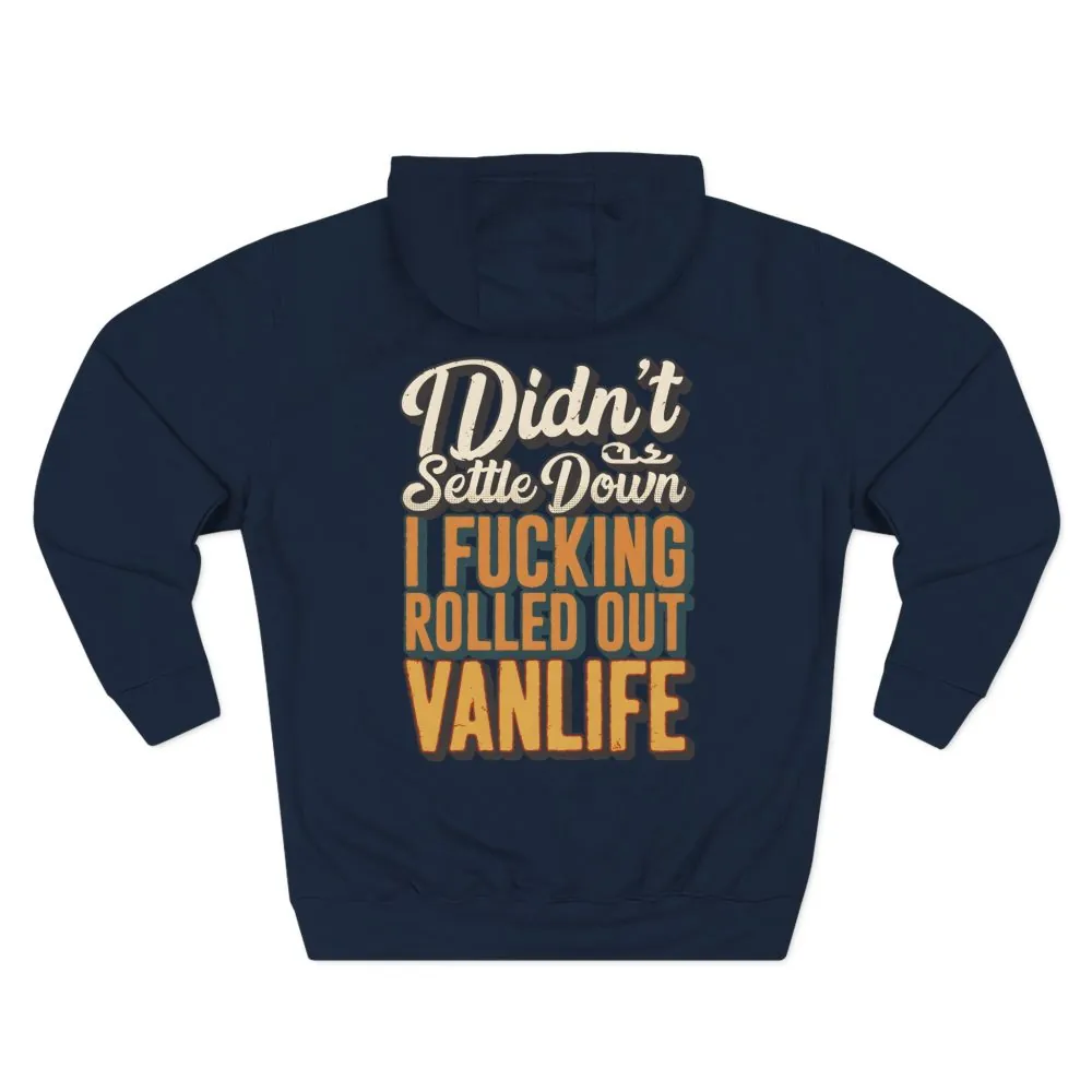 Three-Panel Fleece Hoodie - "Dind´t Settle Down" Design F**K-Line