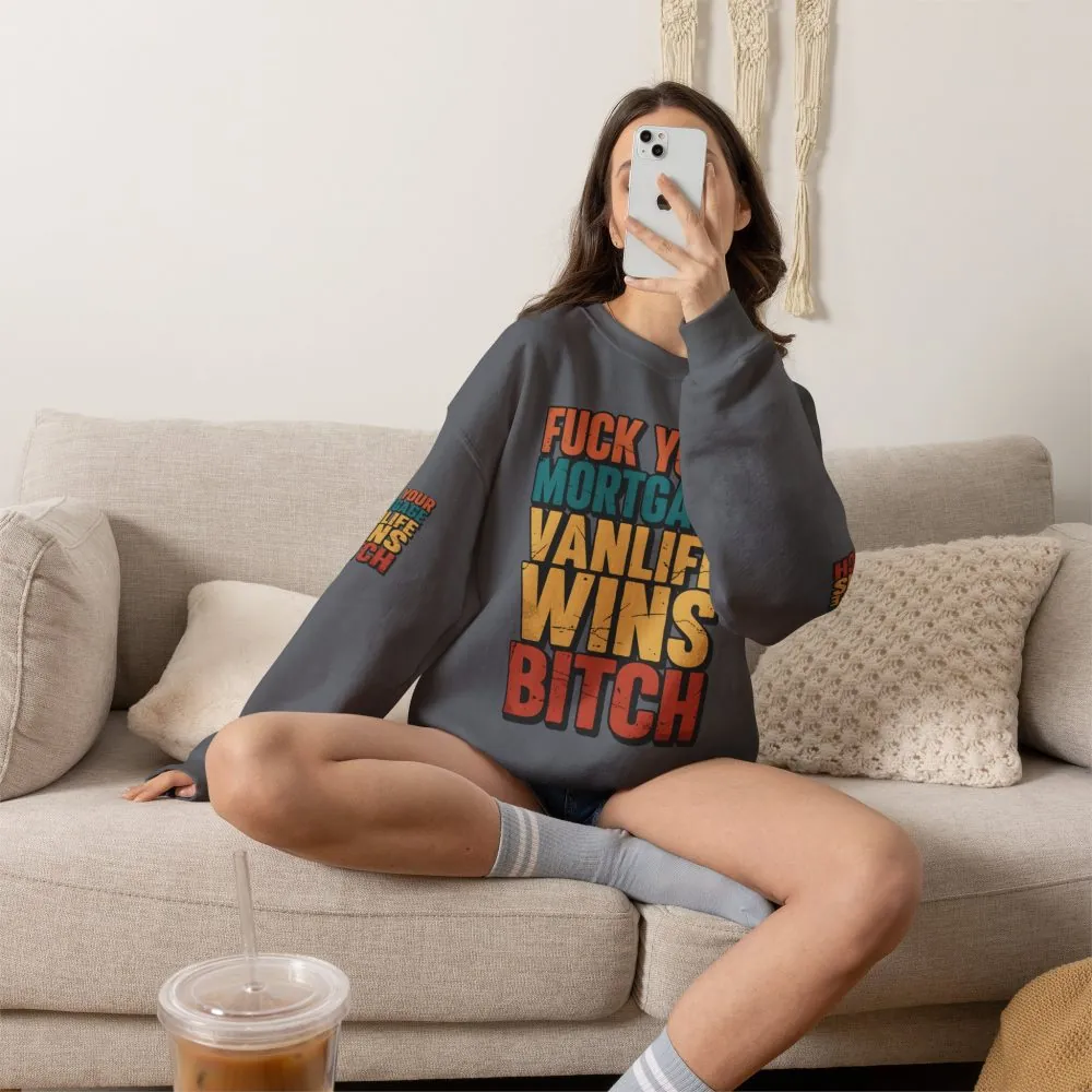 12942265637980890896_2048.jpeg Unisex Heavy Blend™ Crewneck Sweatshirt — "Fuck Your Mortgage" Design F**K-Line