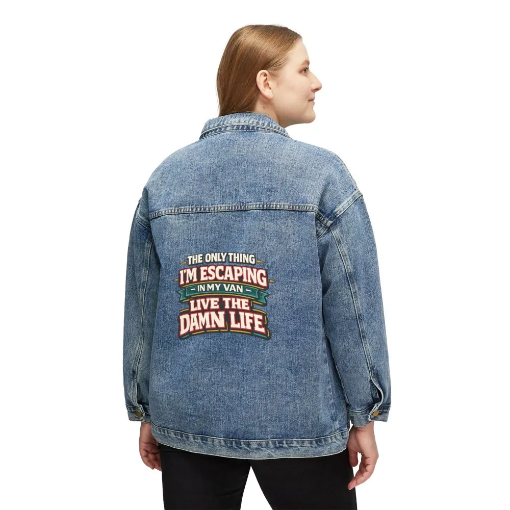 1296065827334015878_2048.jpeg Women's Denim Jacket — "The Only Thing I´m Escaping" Design F**K-Line