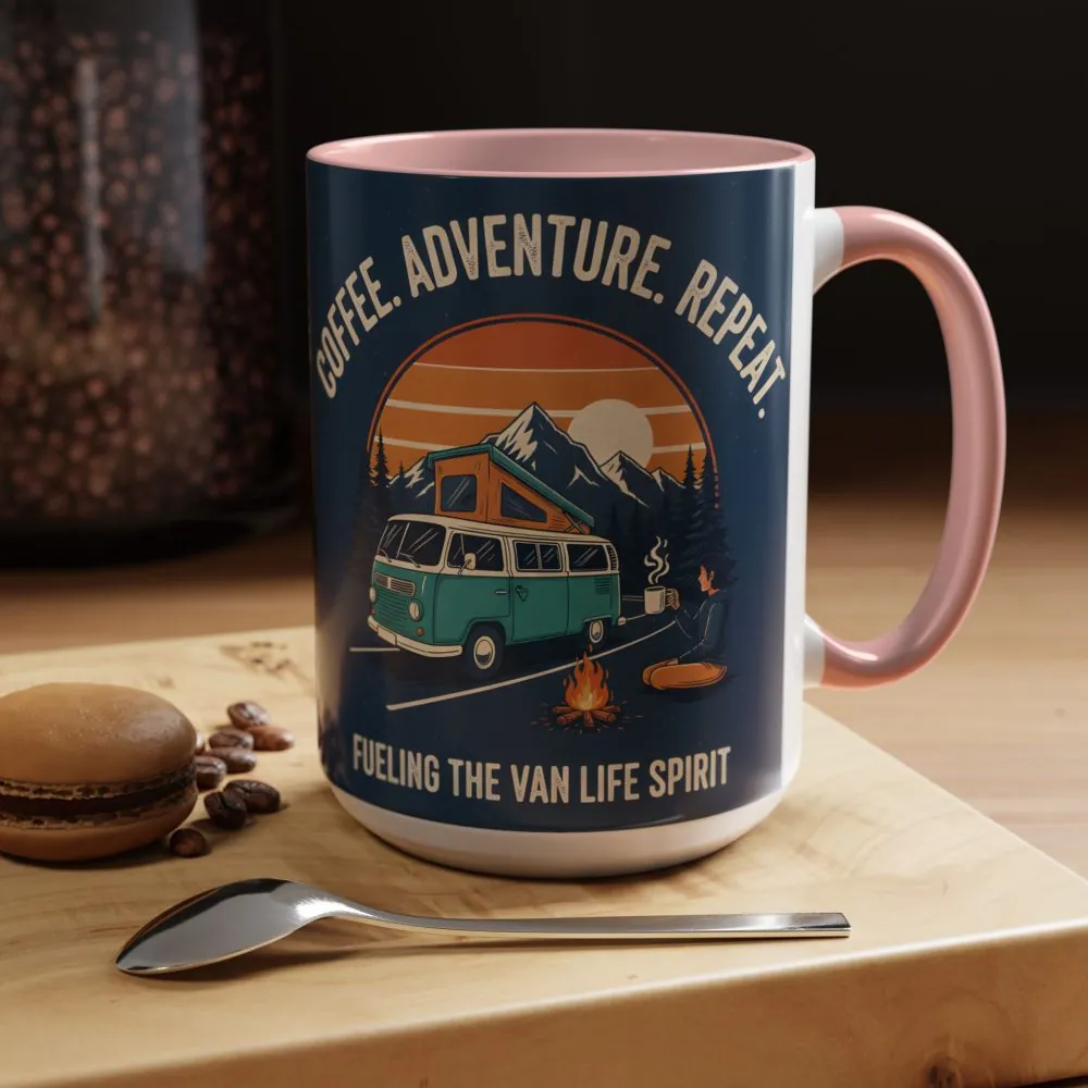 13003075059676882575_2048.jpeg Accent Coffee Mug (11, 15oz) - "Coffee. Adventure. Repeat."
