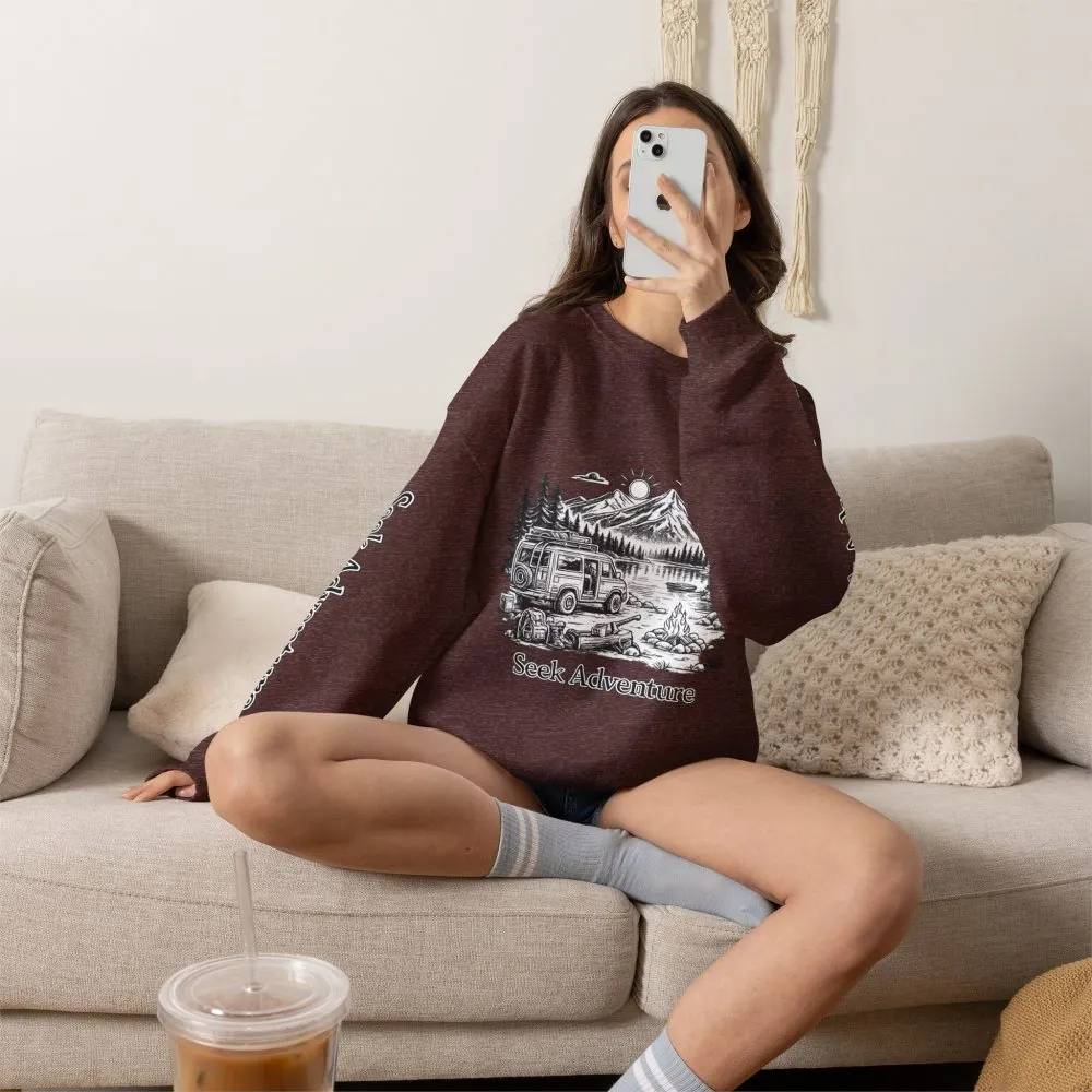 1300637068008949348_2048.jpeg Unisex Heavy Blend™ Crewneck Sweatshirt — "Seek Adventure" Design Minimal-Line