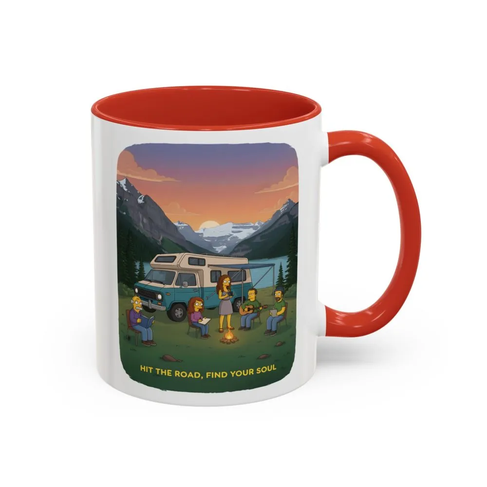 13010205041811032634_2048.jpeg Accent Coffee Mug (11, 15oz) — "Hit The Road-Find Your Soul" Design Sitcom-Line