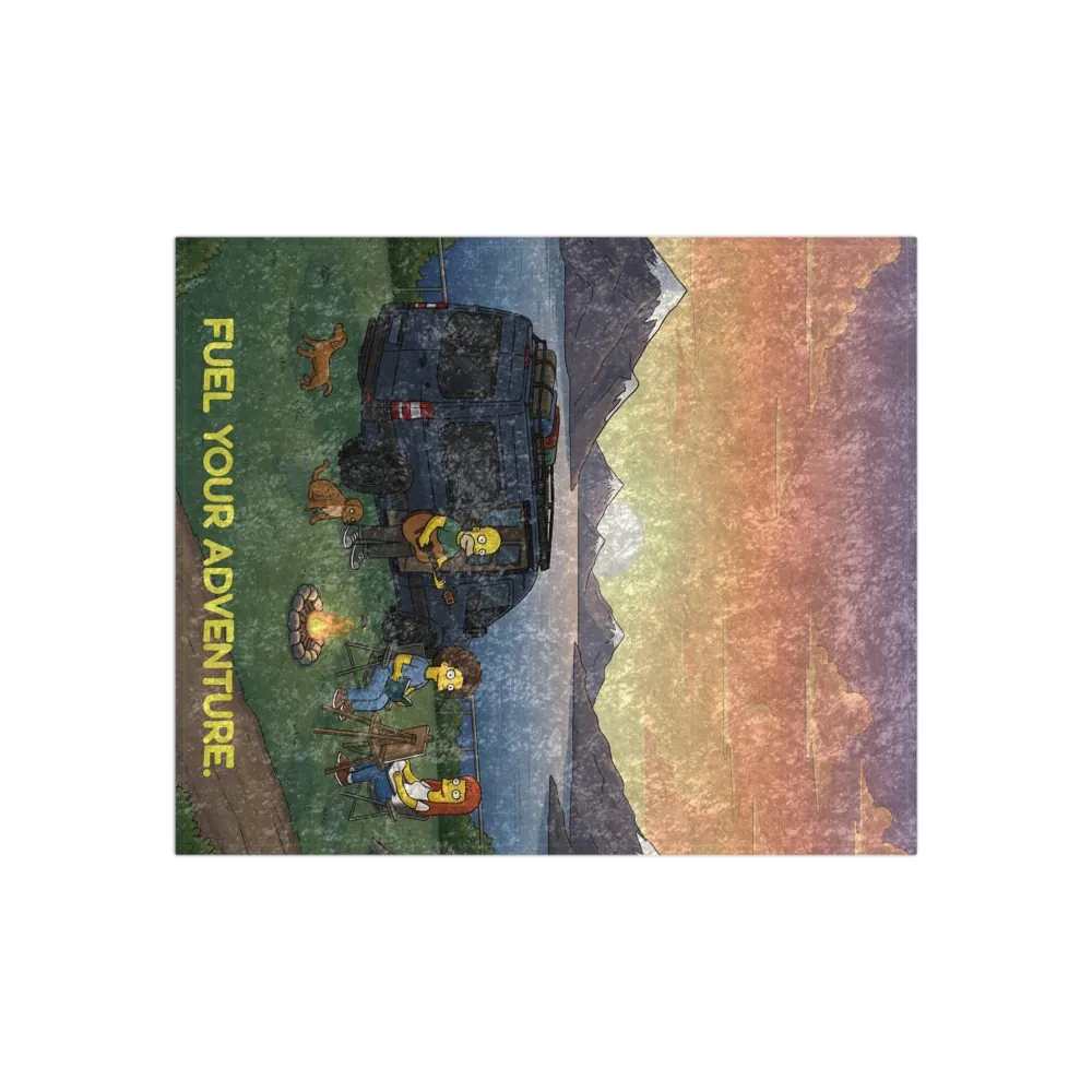 1305994462567801894_2048.jpeg Crushed Velvet Blanket —"Fuel Your Adventure" Design Sitcom-Line (Campervan)