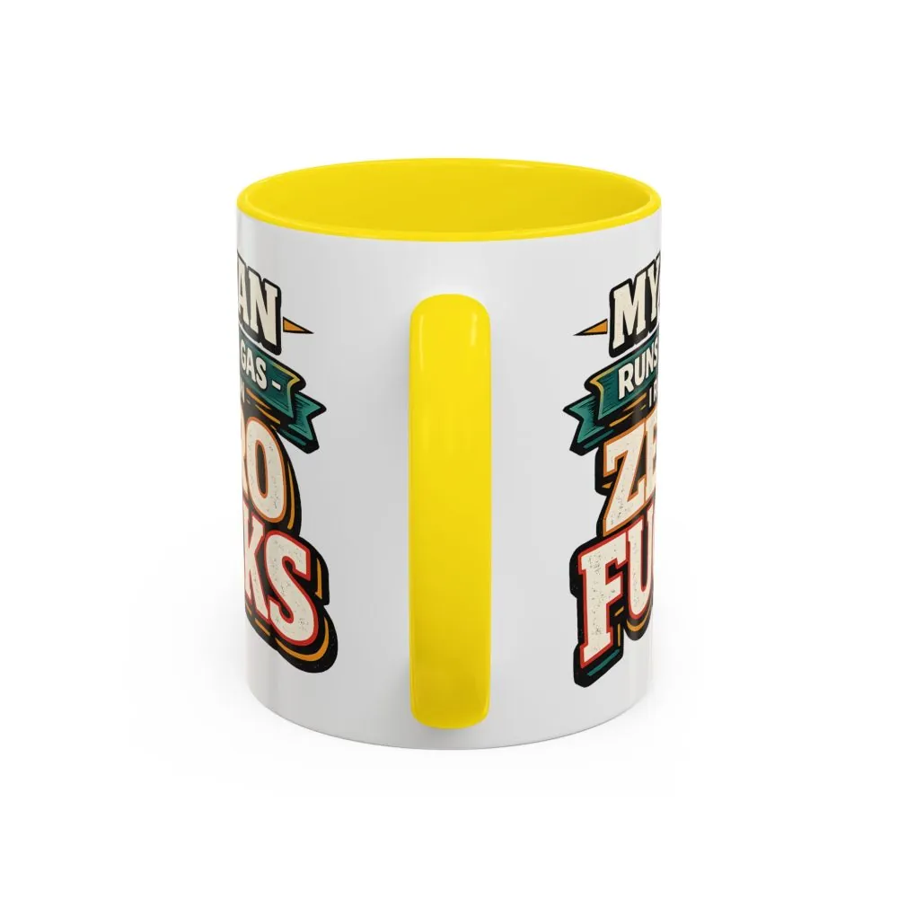 Accent Coffee Mug (11, 15oz) — "My Van Runs On Gas" Design F**K-Line