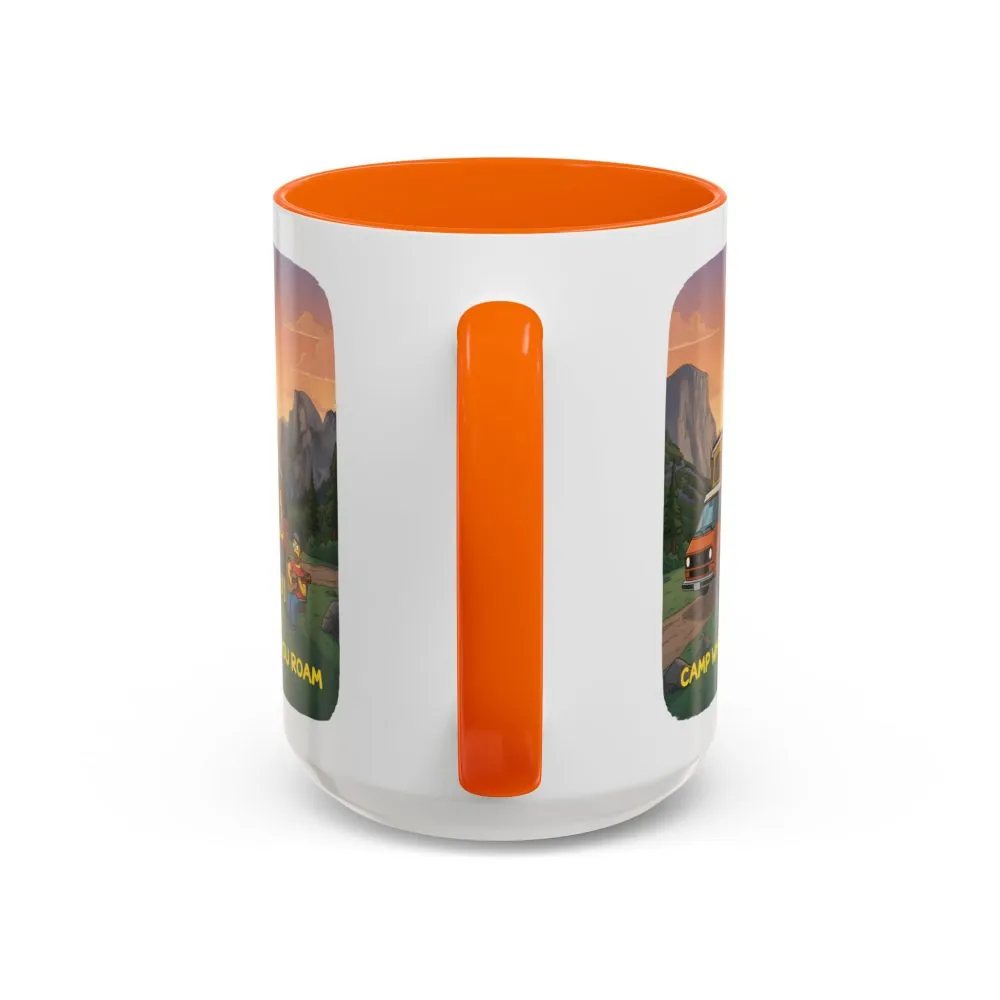 13066822148915150722_2048.jpeg Accent Coffee Mug (11, 15oz) — "Camp Where You Roam" Design Sitcom-Line