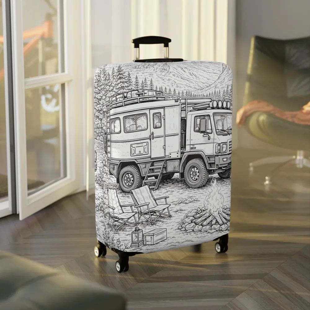1309071270215308947_2048.jpeg Luggage Cover — Adventure Camper Sketch Travel Suitcase