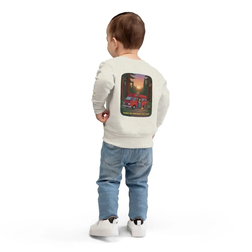 Toddler Sweatshirt - "Forest Air Free Spirit Full Tank" (Design Sitcom-Line)