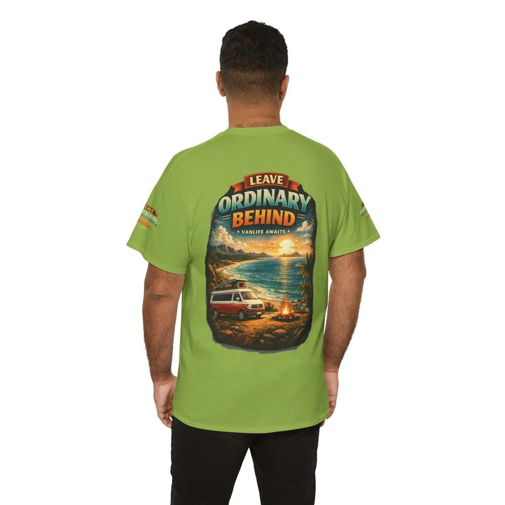 13101401253970137376_2048.jpeg Unisex Heavy Cotton Tee — "Leave Ordinary Behind" Design Scenic-Line