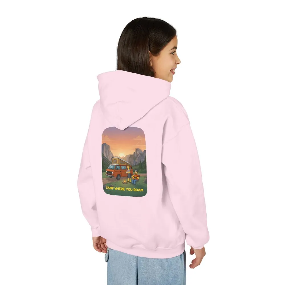 13106069552074371422_2048.jpeg Youth Hoodie(Gildan) – "Camp Where You Roam" (Design Sitcom-Line)