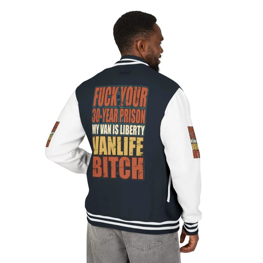13131316379119973215_2048.jpeg Unisex Heavyweight Letterman Jacket — "Fuck Your 30 Year" Design F**K-Line