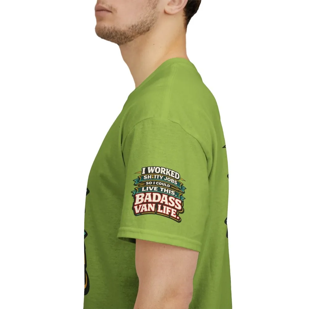 Unisex Heavy Cotton Tee — "I Worked Shitty Jobs" Design F**K-Line