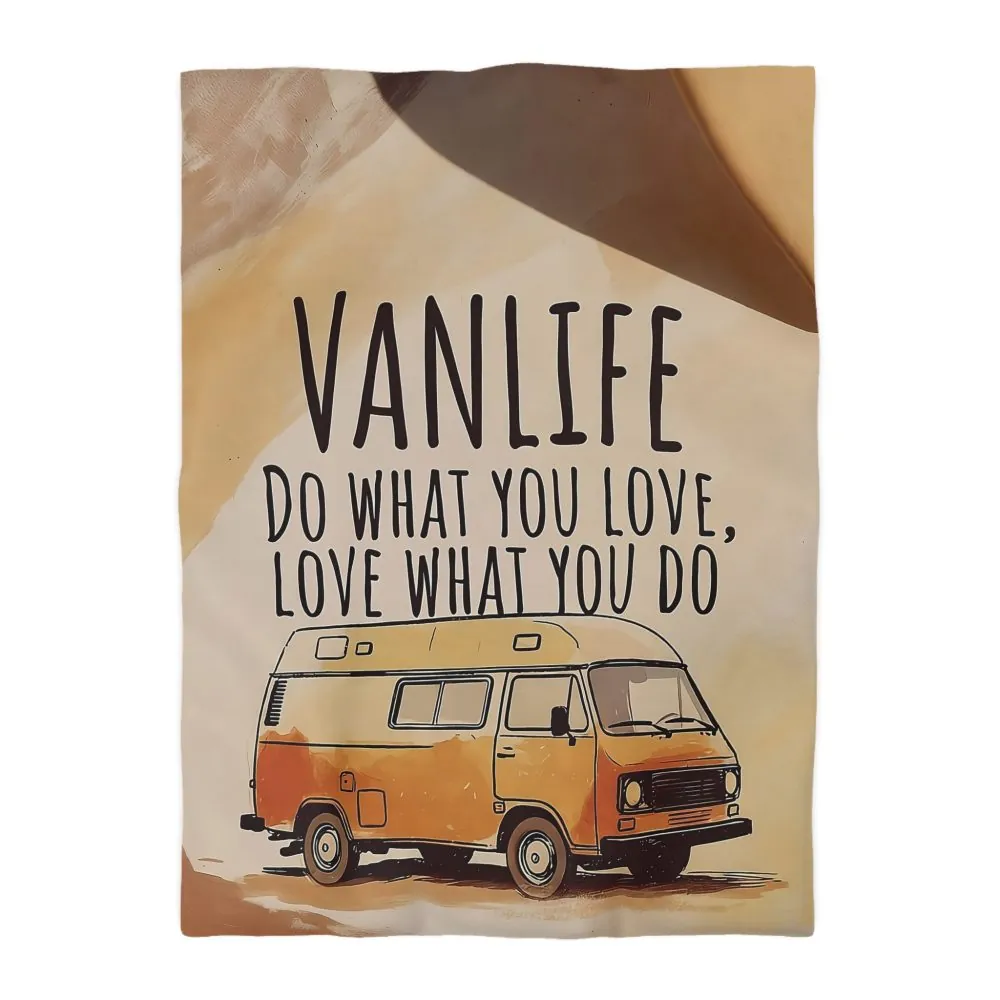 13144795504466335547_2048.jpeg Duvet Cover – "Do What You Love, Love What You Do" Camper Comforter
