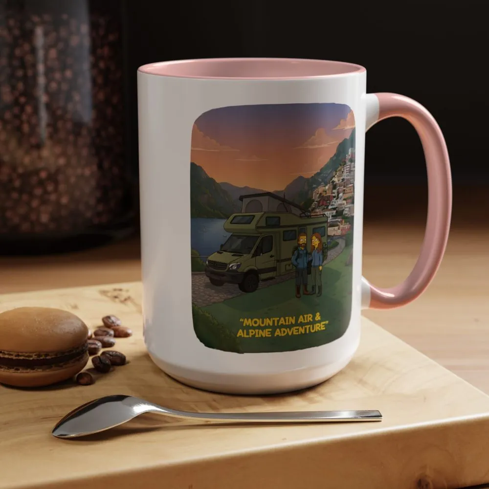 13146506845746211859_2048.jpeg Accent Coffee Mug (11, 15oz) — "Mountain Air And Alpine Adventure"" Design Sitcom-Line