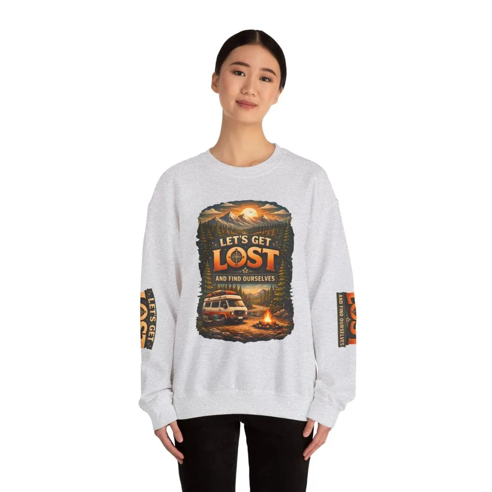 13155075283775995013_2048.jpeg Unisex Heavy Blend™ Crewneck Sweatshirt — "Let´s Get Lost And Found Ourselfs" Design Scenic-Line