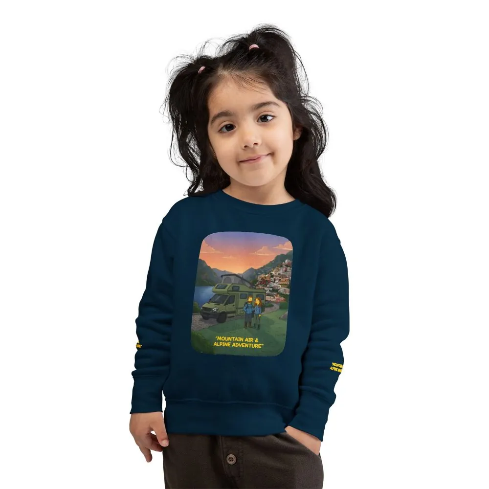 13160079361762937666_2048.jpeg Toddler Sweatshirt - "Mountain Air And Alpine Adventure" (Design Sitcom-Line)