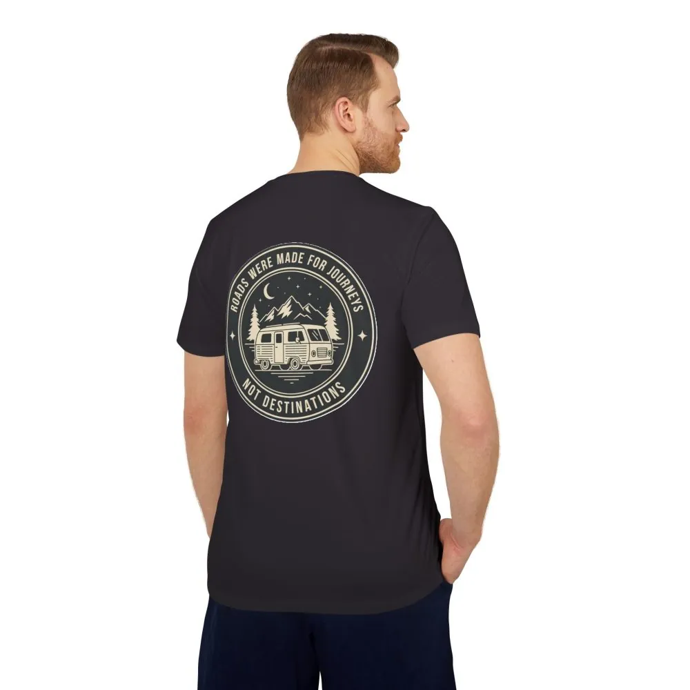 13161351193412828033_2048.jpeg T-Shirt(Adidas) — 'ROAD WHERE MADE FOR JOURNEYS-NOT DESTINATIONS' (font + back printed) Brand Adidas