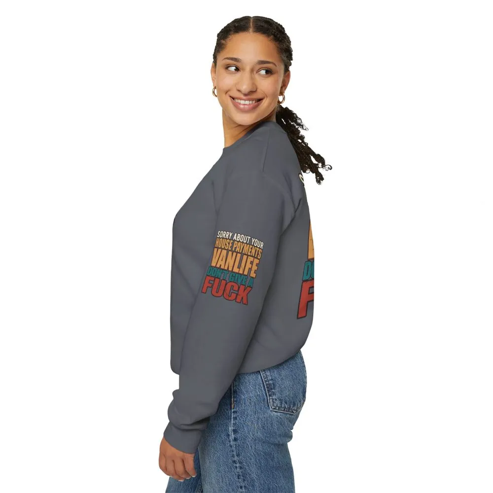 Unisex Heavy Blend™ Crewneck Sweatshirt — "Sorry About Your House Payments" Design F**K-Line