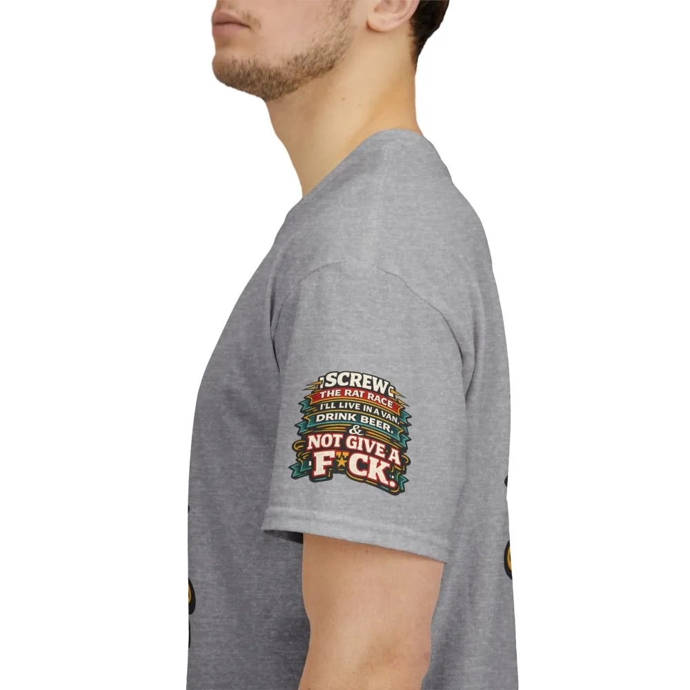 1319122724770970620_2048.jpeg Unisex Heavy Cotton Tee — "Screw The Rat Race" Design F**K-Line