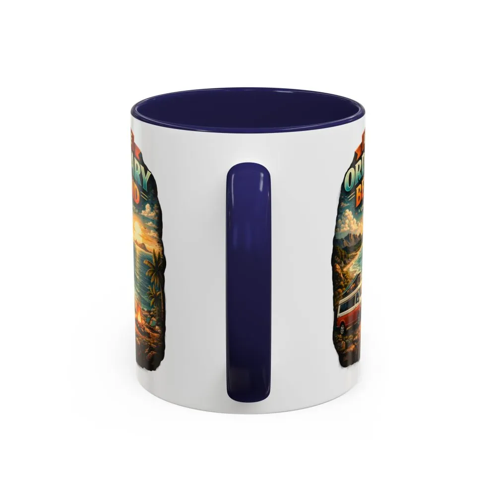Accent Coffee Mug (11, 15oz) — "Leave Ordinary Behind" Design Scenic-Line