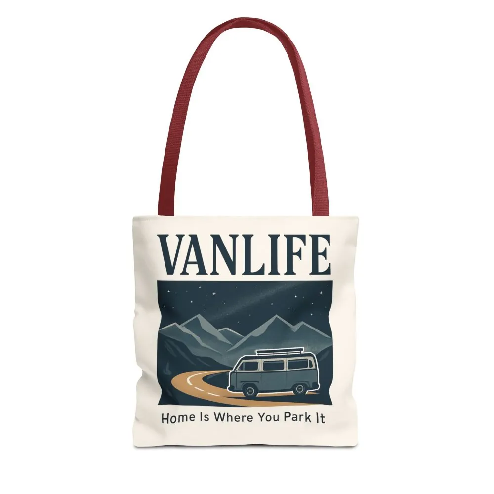 13248186999504160_2048.jpeg Vanlife Tote Bag — "Vanlife - Home Is Where You Park It" Campervan Beach/Adventure Tote