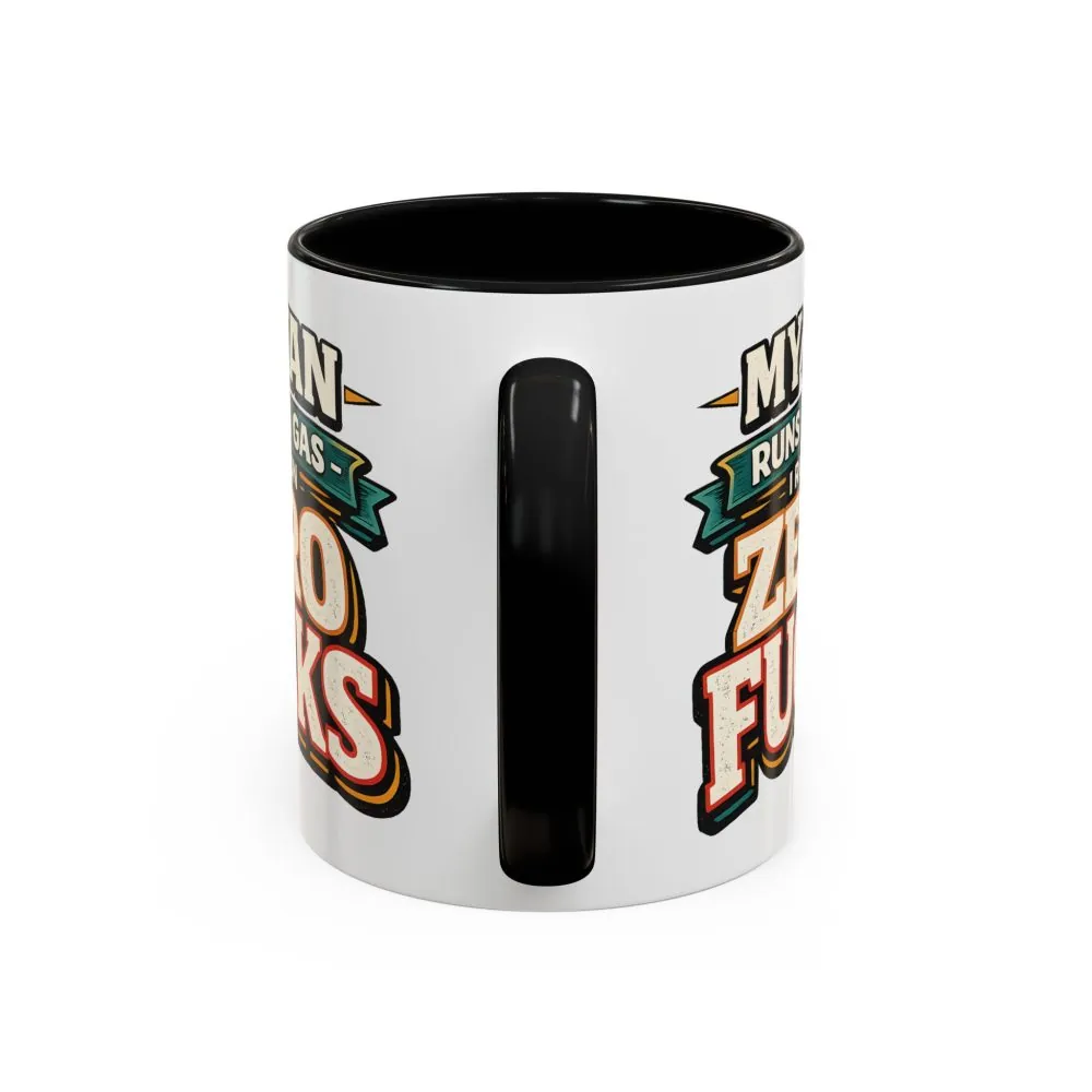 Accent Coffee Mug (11, 15oz) — "My Van Runs On Gas" Design F**K-Line