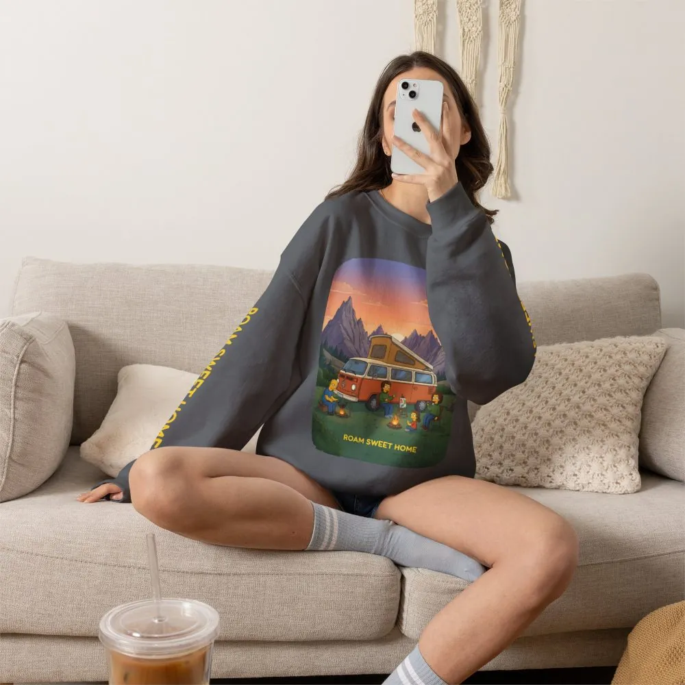 Unisex Heavy Blend™ Crewneck Sweatshirt — "Roam Sweet Home" Design Sitcom-Line