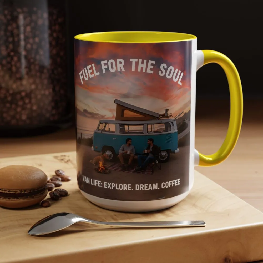 Accent Coffee Mug (11, 15oz) — "Fuel for the Soul"