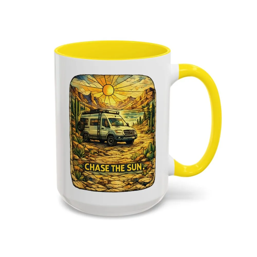 13275314819046608300_2048.jpeg Accent Coffee Mug (11, 15oz) — "Chase The Sun" Design Cubic-Line