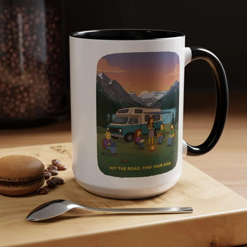 13285992809402929491_2048.jpeg Accent Coffee Mug (11, 15oz) — "Hit The Road-Find Your Soul" Design Sitcom-Line