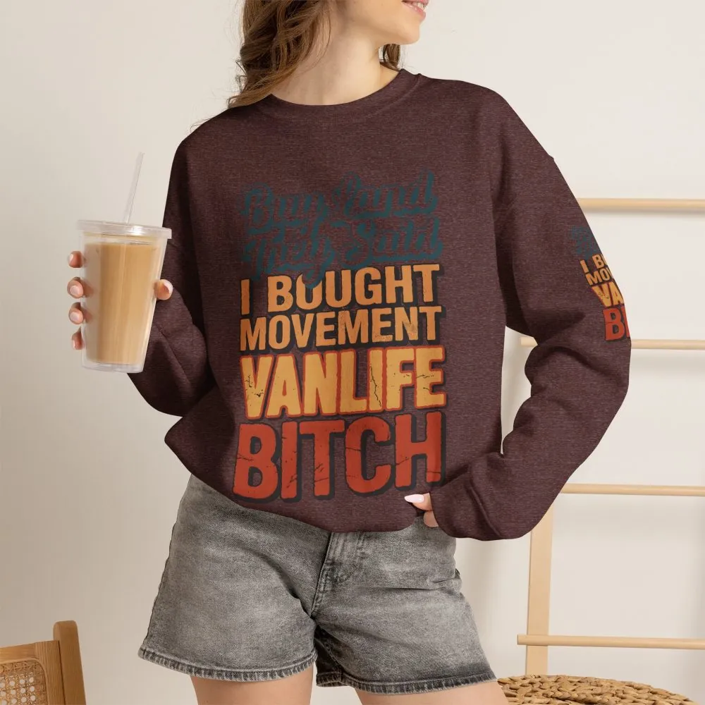 13286324847668925293_2048.jpeg Unisex Heavy Blend™ Crewneck Sweatshirt — "Buy Land They Said" Design F**K-Line