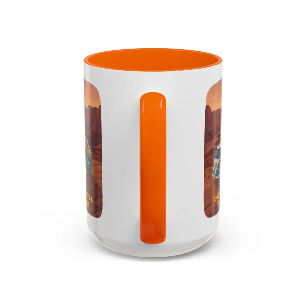 13296262278653319664_2048.jpeg Accent Coffee Mug (11, 15oz) — "Chasing Sunsets And Dusty Trails" Design Sitcom-Line