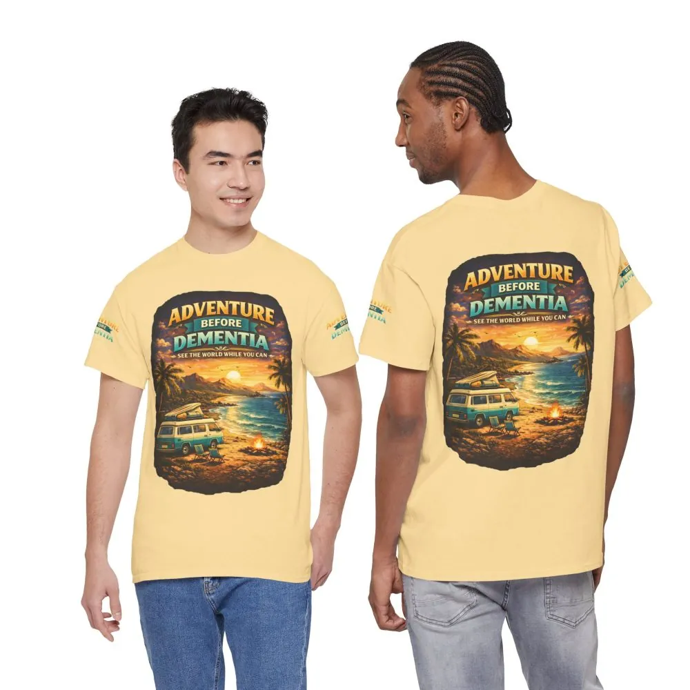13305840469692068246_2048.jpeg Unisex Heavy Cotton Tee — "Adventure Before Dementia" Design Scenic-Line