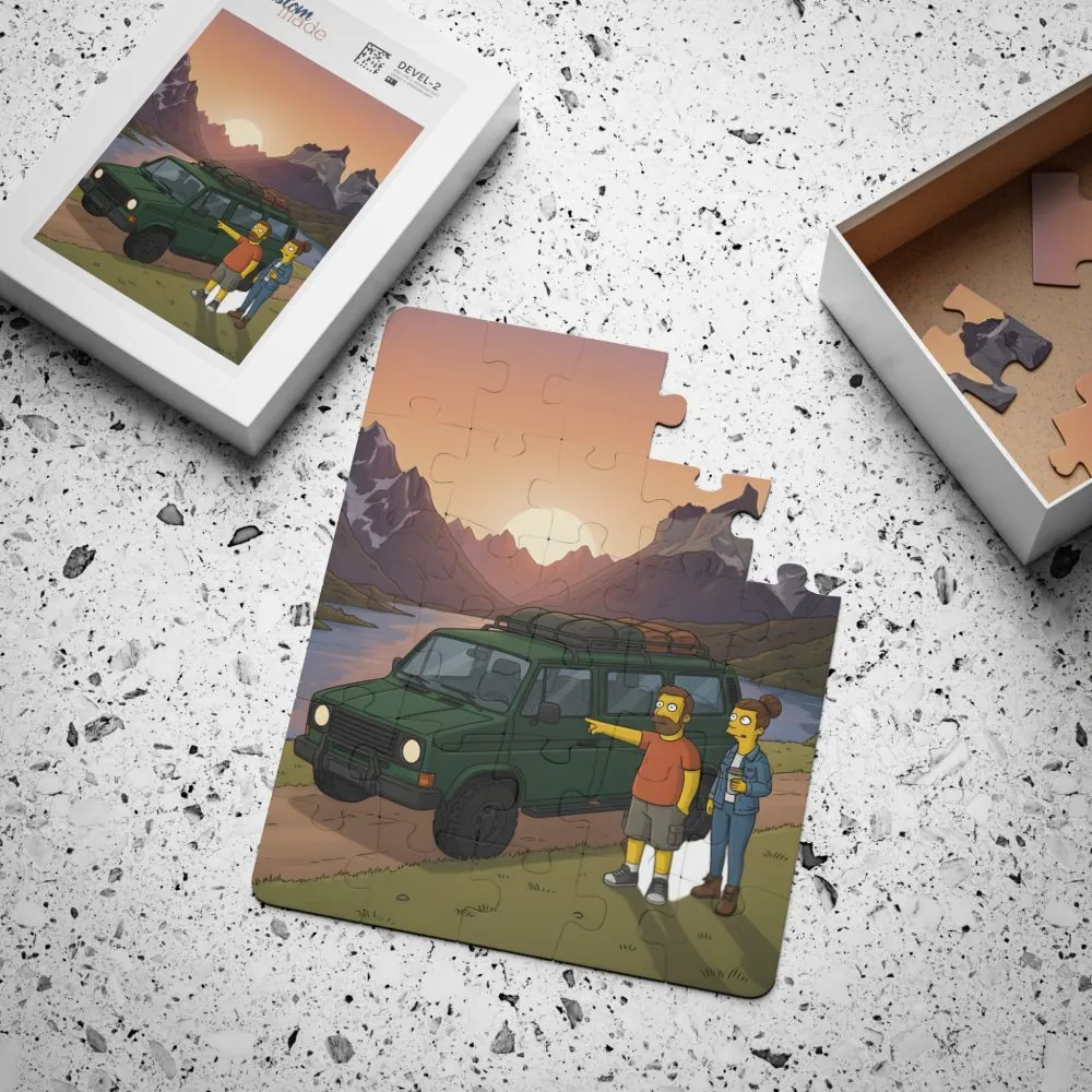 Kids' 30‑Piece Camping Puzzle — Outdoor Sunset Adventure Scene