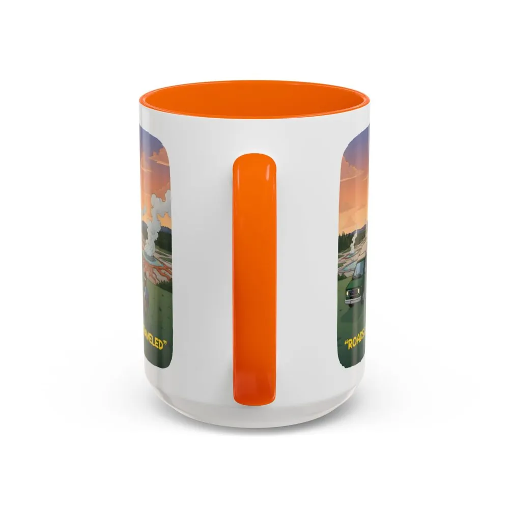 Accent Coffee Mug (11, 15oz) — "Roads Less Traveled" Design Sitcom-Line