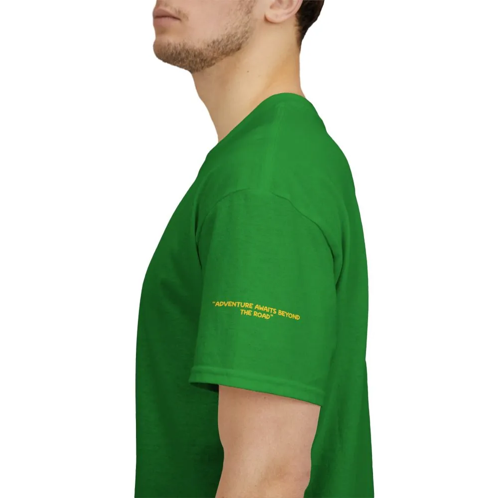 13322921847086421886_2048.jpeg Unisex Heavy Cotton Tee — "Adventure Awaits Beyond The Road" Design Sitcom-Line
