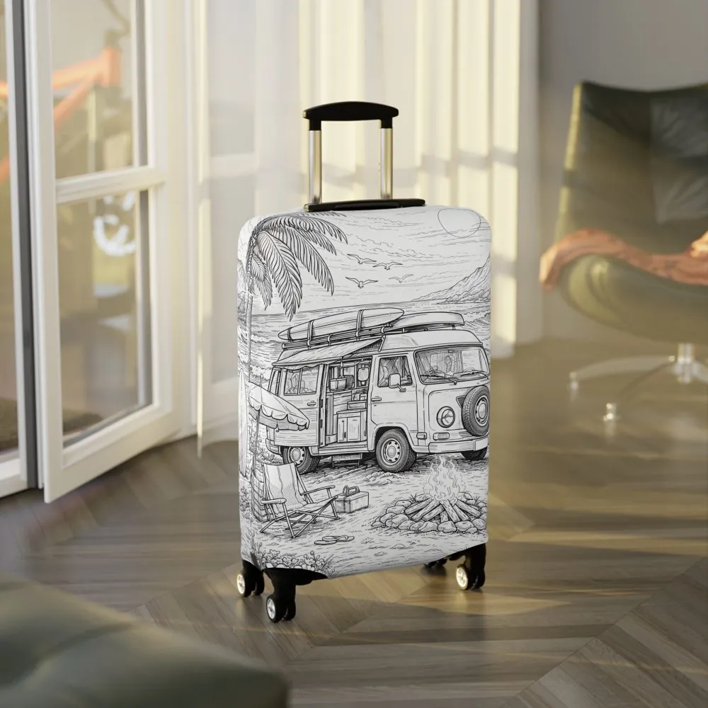 13329341311285655830_2048.jpeg Luggage Cover — Adventure Camper Sketch Travel Suitcase