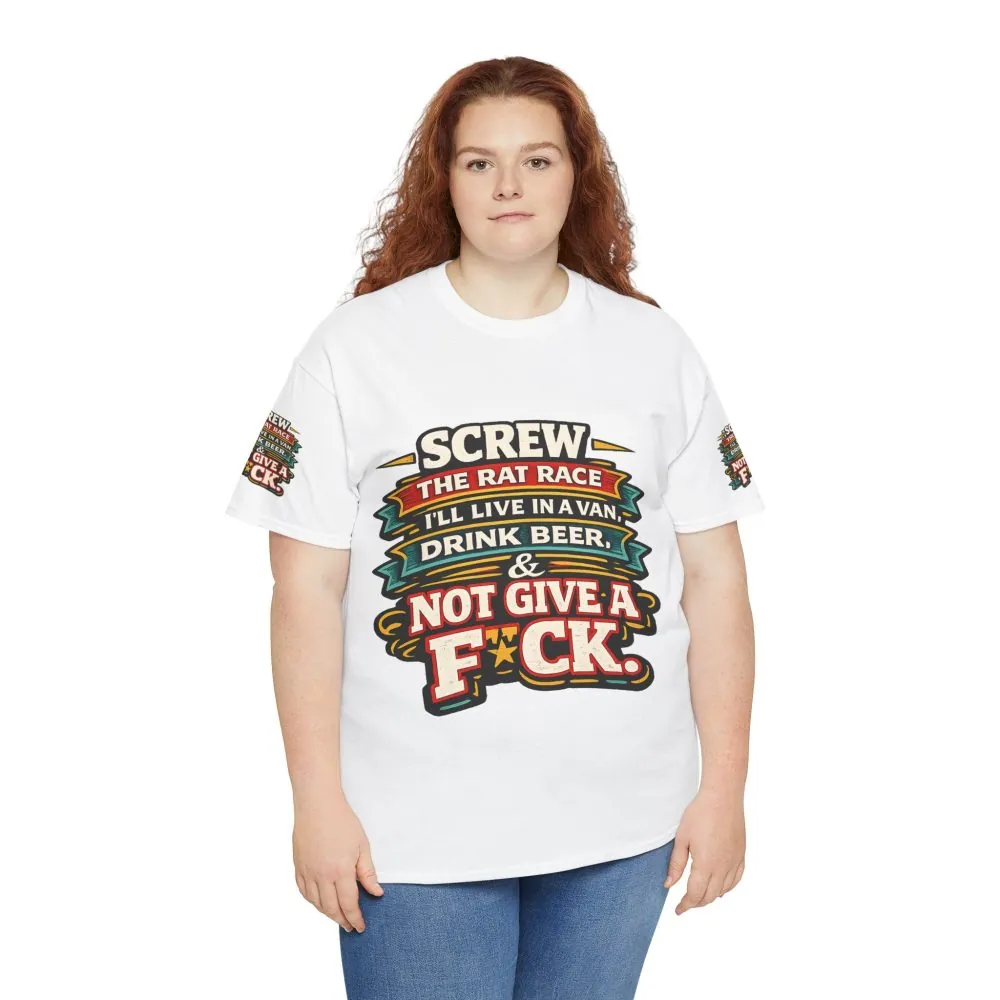 13331051571482062903_2048.jpeg Unisex Heavy Cotton Tee — "Screw The Rat Race" Design F**K-Line