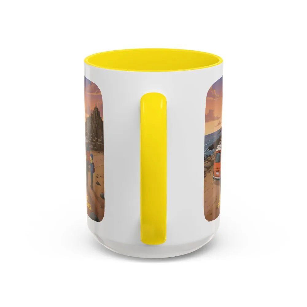 Accent Coffee Mug (11, 15oz) — "Lost Roads Epic Coastlines" Design Sitcom-Line