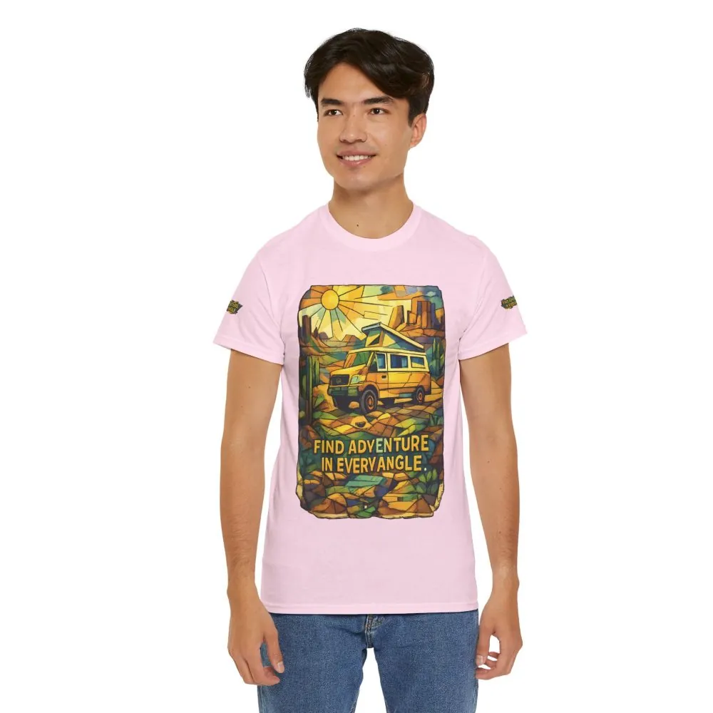 13349751630708536253_2048.jpeg Unisex Heavy Cotton Tee — "Find Adventure In Every Corner" Design Cubic-Line