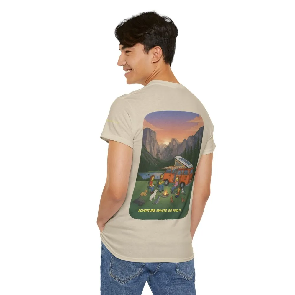 13362958872634138698_2048.jpeg Unisex Heavy Cotton Tee — "Adventure Awaits-Go Find It" Design Sitcom-Line
